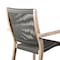 Armen Living Madsen Outdoor Eucalyptus Wood and Charcoal Rope Dining Chairs with Gray Teak Finish, PK2 LCMASICHEU - alternate 9